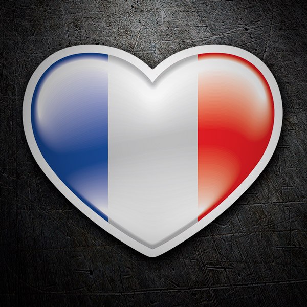Pegatinas: Corazón Francia