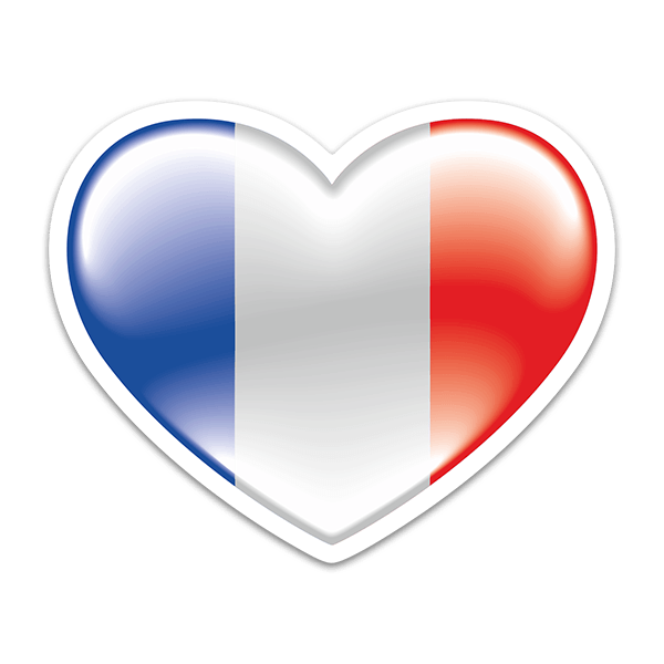 Pegatinas: Corazón Francia