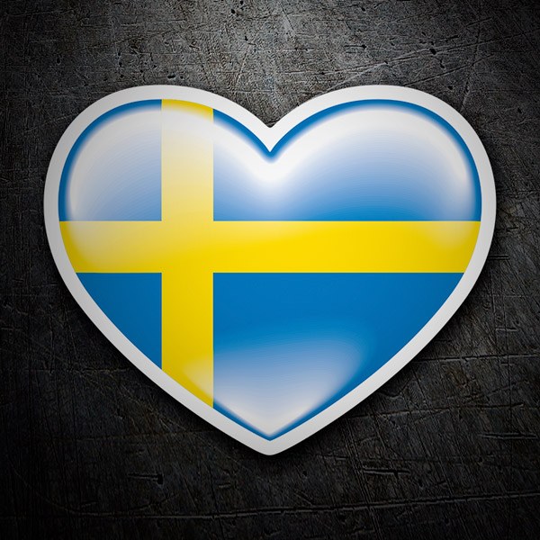 Pegatinas: Corazón Suecia 1