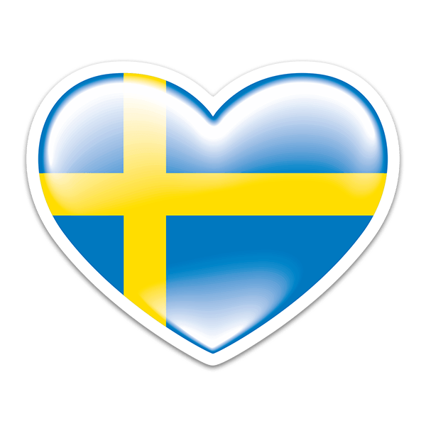 Pegatinas: Corazón Suecia
