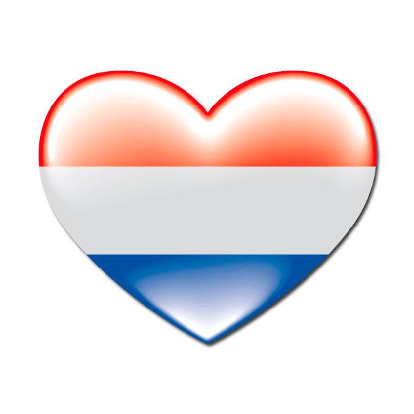 Pegatinas: Corazón Nederland (Holanda)