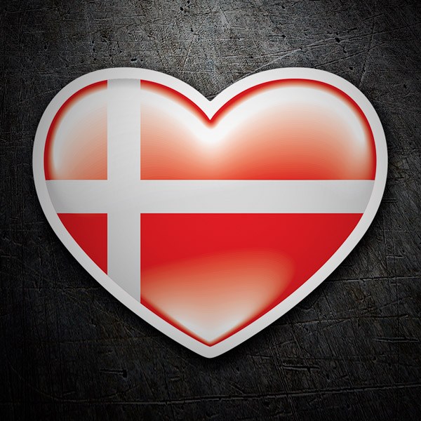 Pegatinas: Corazón Dinamarca