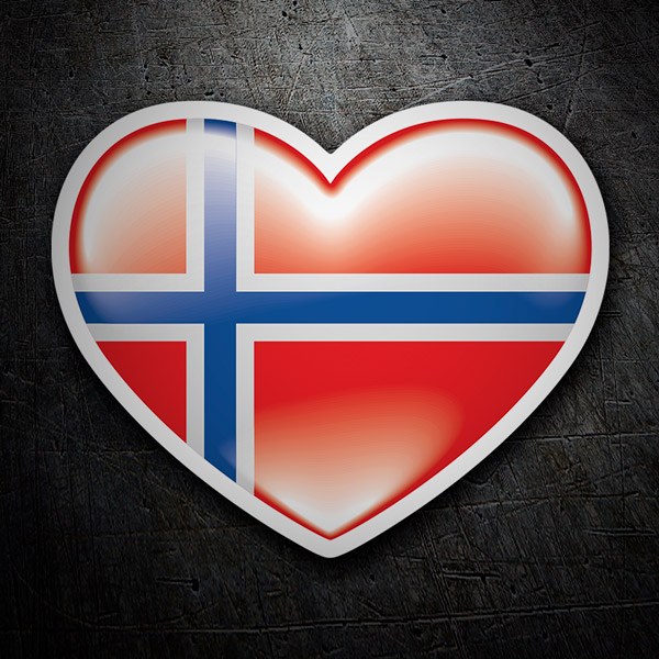 Pegatinas: Corazón Norway (Noruega) 1