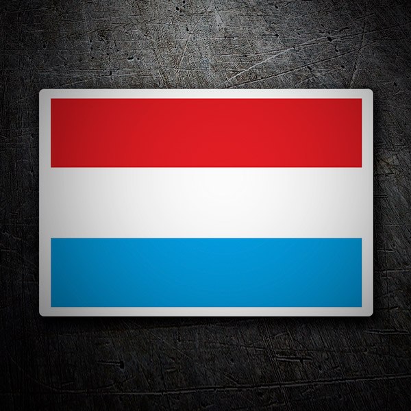 Pegatinas: Vinilo Bandera de Luxemburgo 1