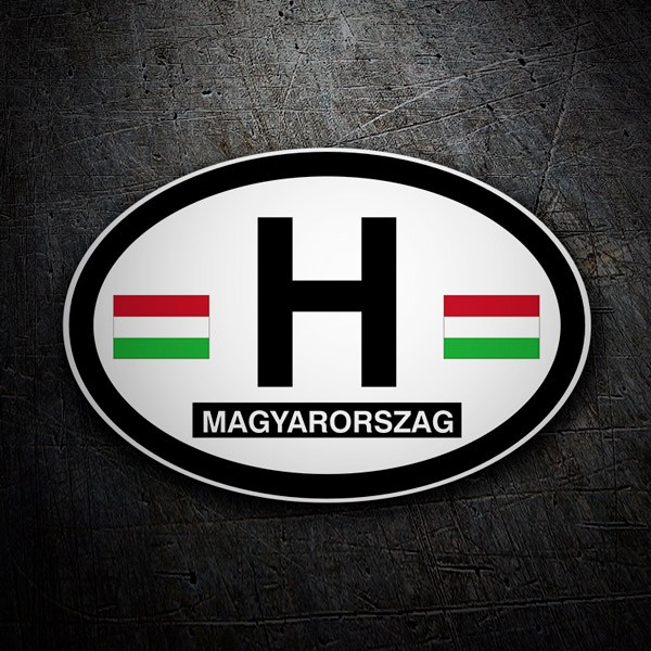 Pegatinas: Óvalo Magyarorszag (Hungría) H 1