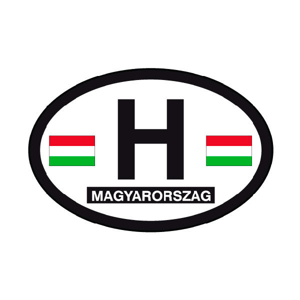 Pegatinas: Óvalo Magyarorszag (Hungría) H