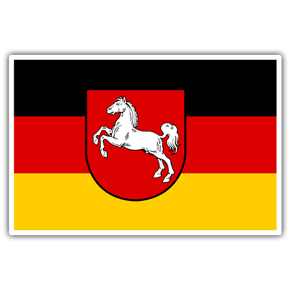 Pegatinas: Bandera Baja Sajonia 0