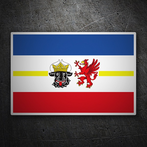 Pegatinas: Bandera Mecklemburgo-Pomerania Occidental 1