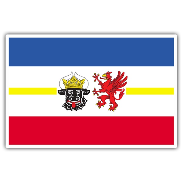 Pegatinas: Bandera Mecklemburgo-Pomerania Occidental