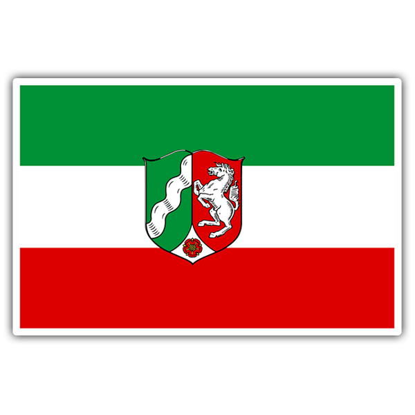Pegatinas: Bandera Renania del Norte-Westfalia 0