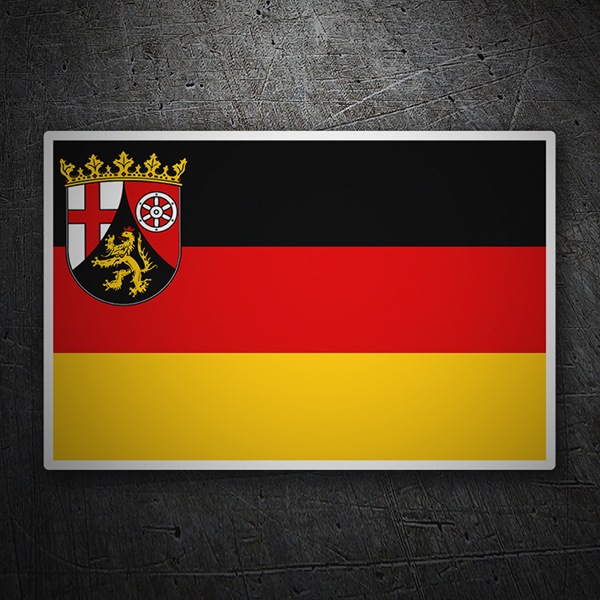 Pegatinas: Bandera Renania-Palatinado 1