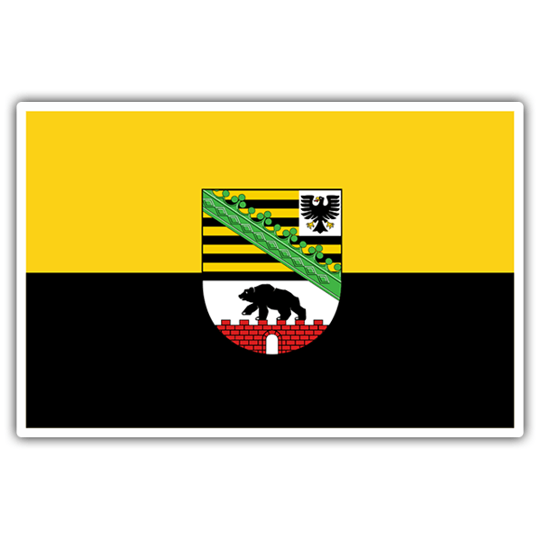 Pegatinas: Bandera Sajonia-Anhalt 0