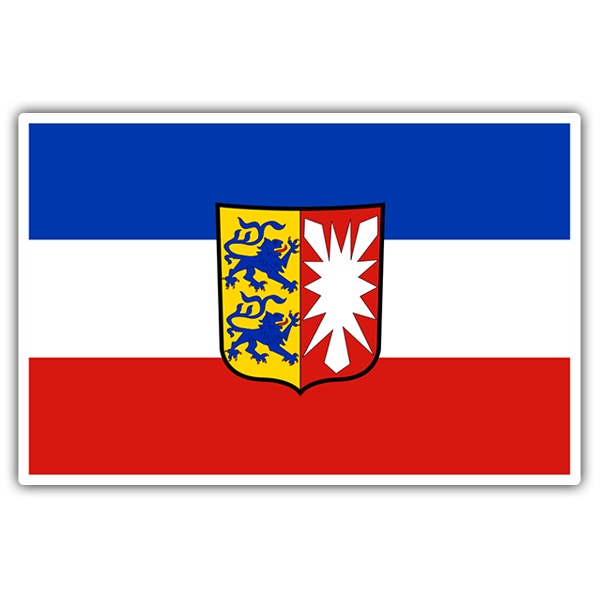 Pegatinas: Bandera Schleswig-Holstein