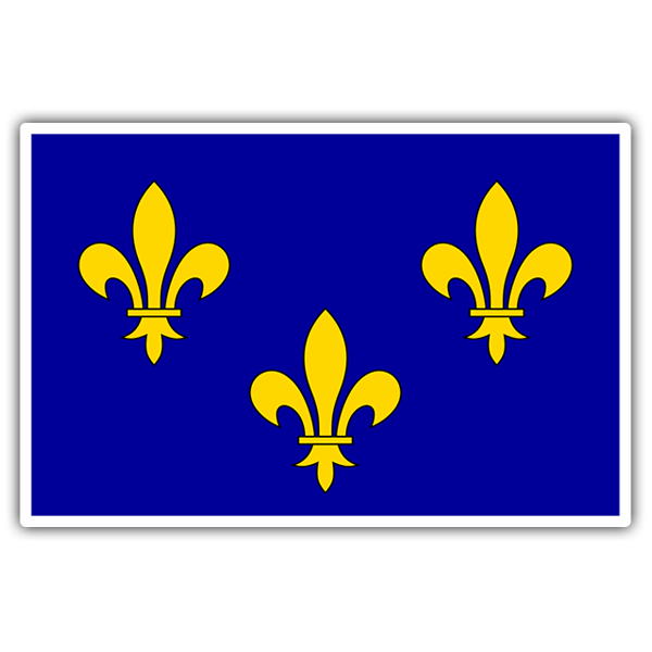 Pegatinas: Bandera Isla de Francia