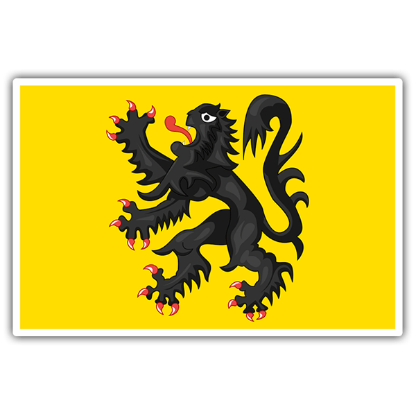 Pegatinas: Bandera Flandes 0