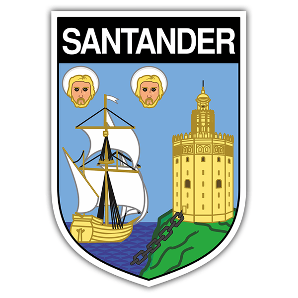 Pegatinas: Escudo Santander