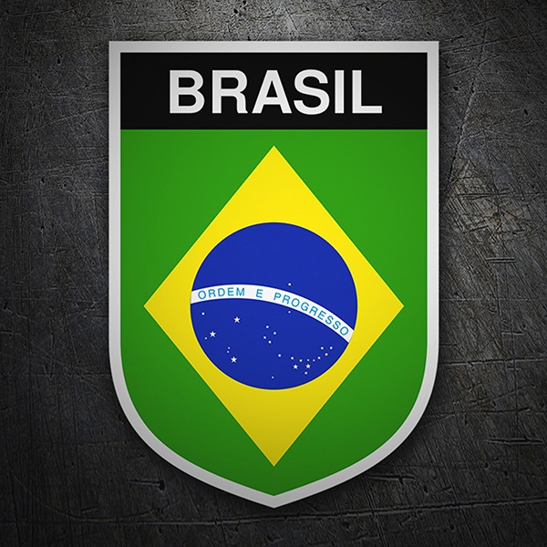 Pegatinas: Escudo Brasil 1