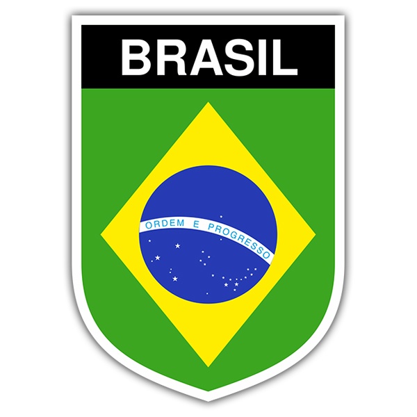 Pegatinas: Escudo Brasil