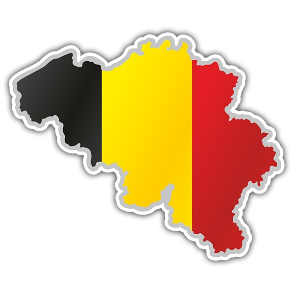 Pegatinas: Mapa bandera Bélgica