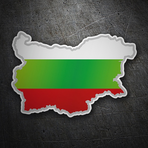 Pegatinas: Mapa bandera Bulgaria