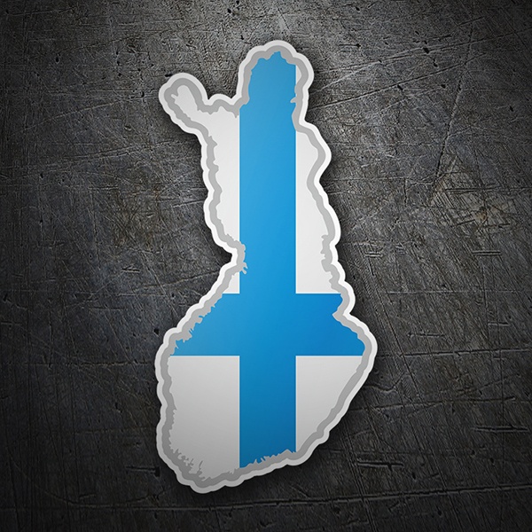 Pegatinas: Mapa bandera Finlandia
