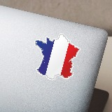 Pegatinas: Mapa bandera Francia 4