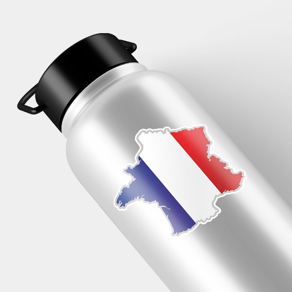 Pegatinas: Mapa bandera Francia
