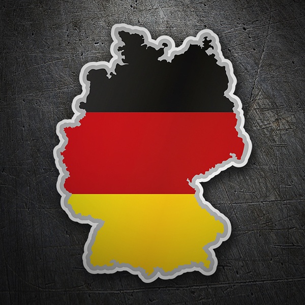 Pegatinas: Mapa bandera Alemania