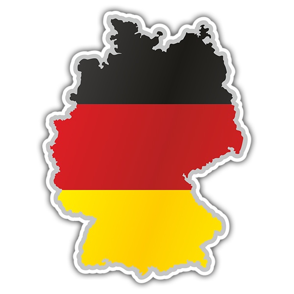 Pegatinas: Mapa bandera Alemania