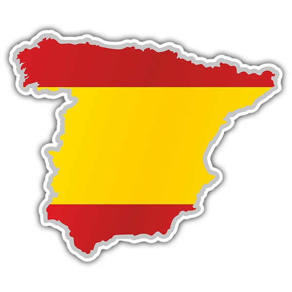 Pegatinas: Mapa bandera España