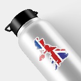 Pegatinas: Mapa bandera Reino Unido Union Jack 6