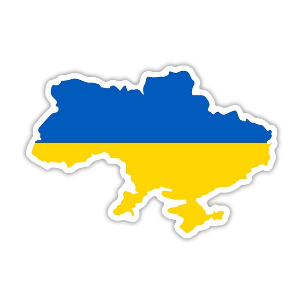 Pegatinas: Silueta País Ucrania