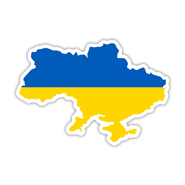 Pegatinas: Silueta País Ucrania