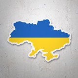 Pegatinas: Silueta País Ucrania 3