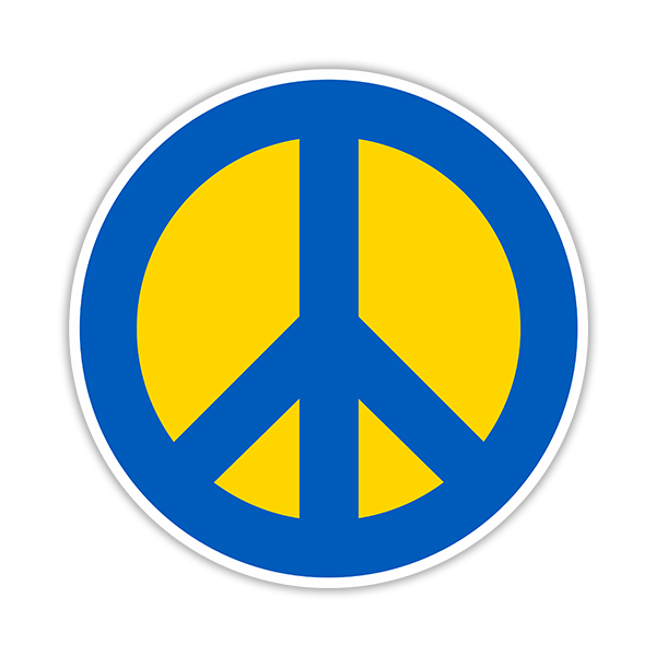 Pegatinas: Ucrania Símbolo de la Paz 0
