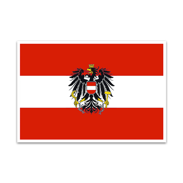 Pegatinas: Bandera Austria 0