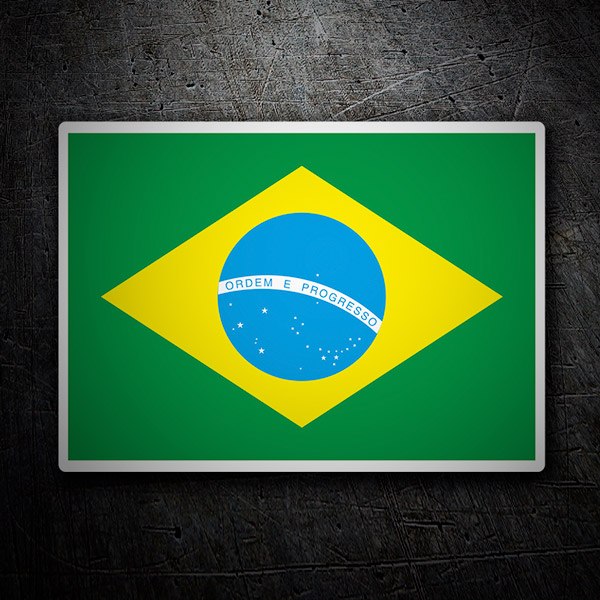 Pegatinas: Bandera Brasil
