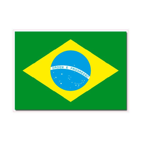 Pegatinas: Bandera Brasil
