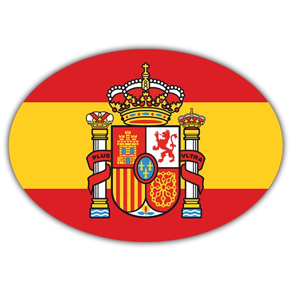 Pegatinas: Bandera oval de España
