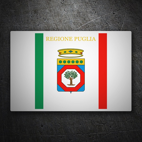 Pegatinas Apulia bandera bandera de 8 x 5 cm auto pegatinas sticker