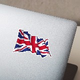 Pegatinas: Bandera del Reino Unido ondeando 4