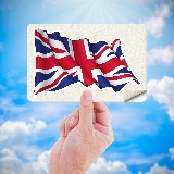 Pegatinas: Bandera del Reino Unido ondeando 5