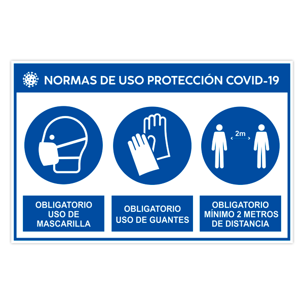 Pegatinas: Normas de uso protección Covid-19