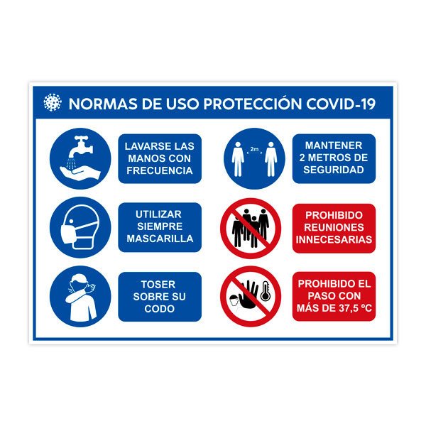 Pegatinas: Normas esenciales contra Covid-19