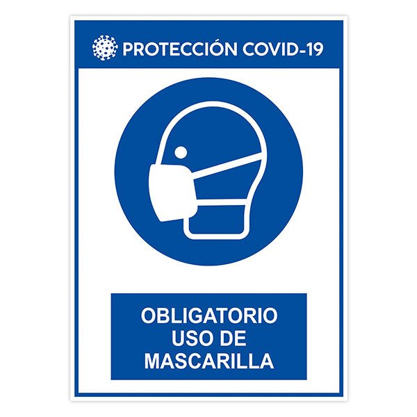 Pegatinas: Protección Covid-19 uso de mascarilla