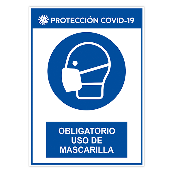 Pegatinas: Protección Covid-19 uso de mascarilla