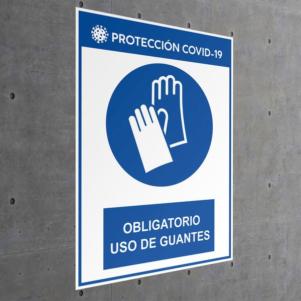 Pegatinas: Protección Covid-19 uso de guantes