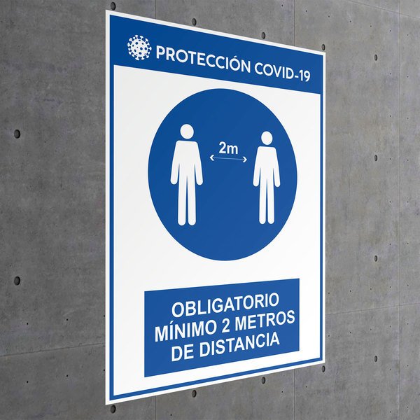 Pegatinas: Protección Covid-19 distancia 2 metros