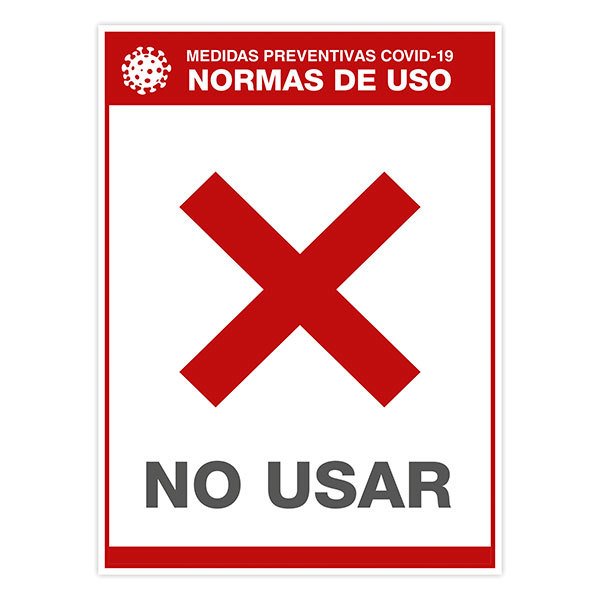 Pegatinas: Protección Covid-19 no usar