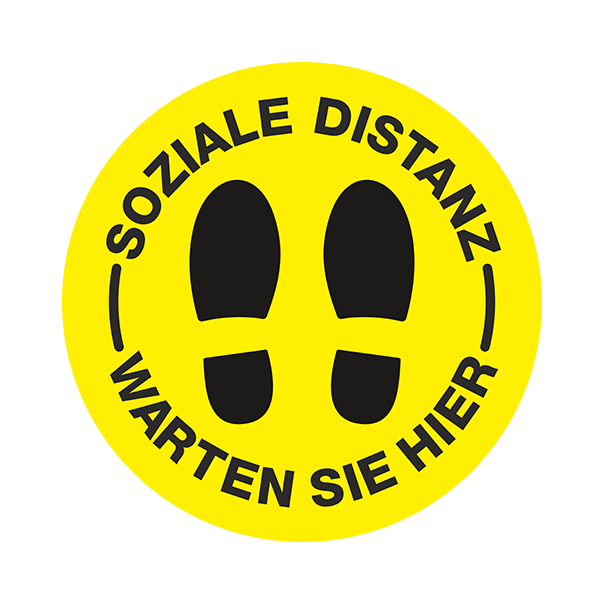 Pegatinas: Pegatina Suelo Distancia Social en alemán